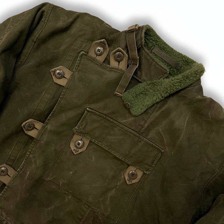 Swedish Army Motorcycle Jacket Overdyed - 1960s