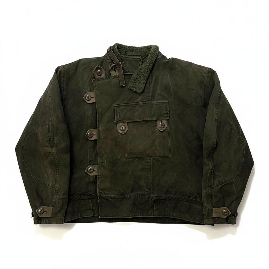 Swedish Army Motorcycle Jacket Overdyed - 1960s