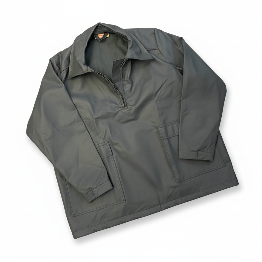 German Army Genuine Grey Leather Zip Jacket - 1990s