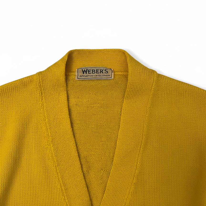 Yellow Letterman Cardigan - 1960s