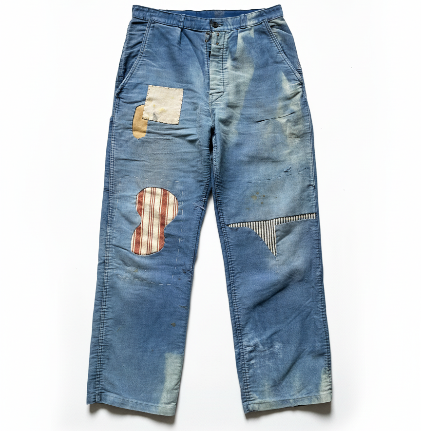 Blue Moleskin Pants - 1960s