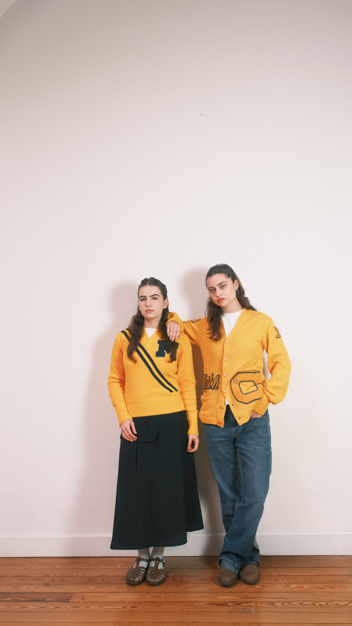 Yellow Letterman Sweater