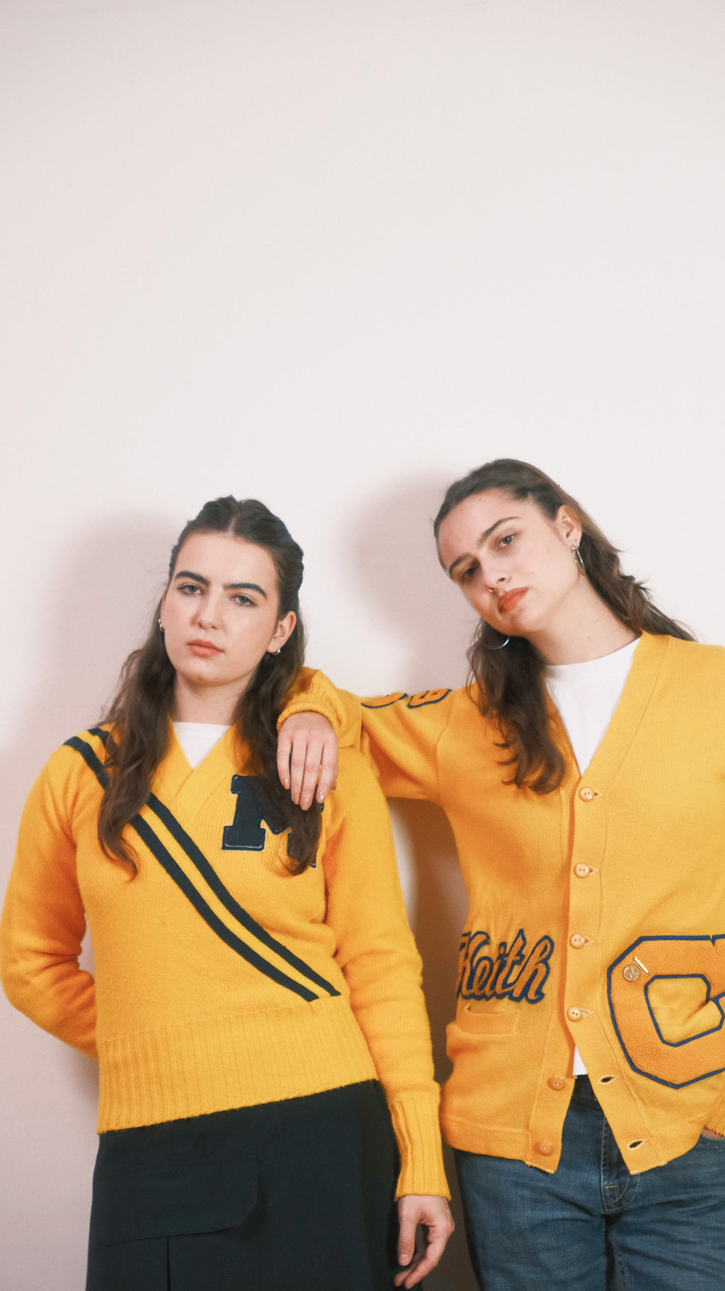 Yellow Letterman Sweater