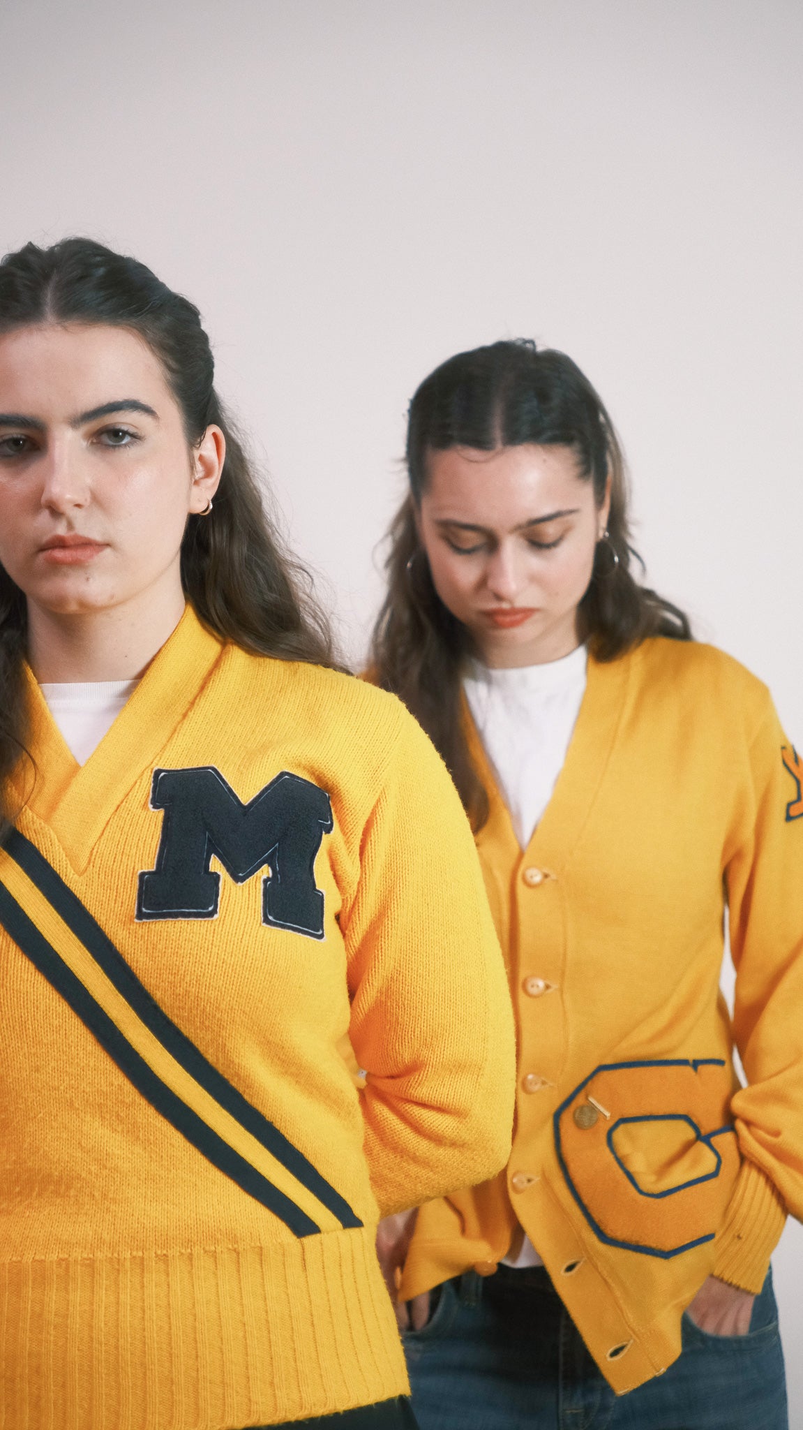 Yellow Letterman Sweater