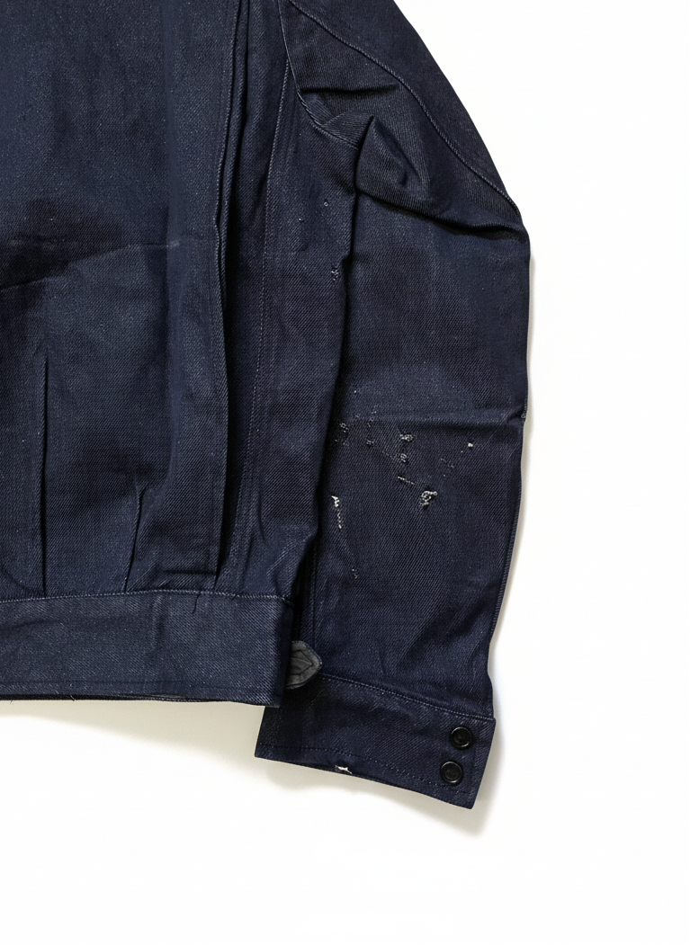 Italian Navy Denim Work Jacket - 1990s