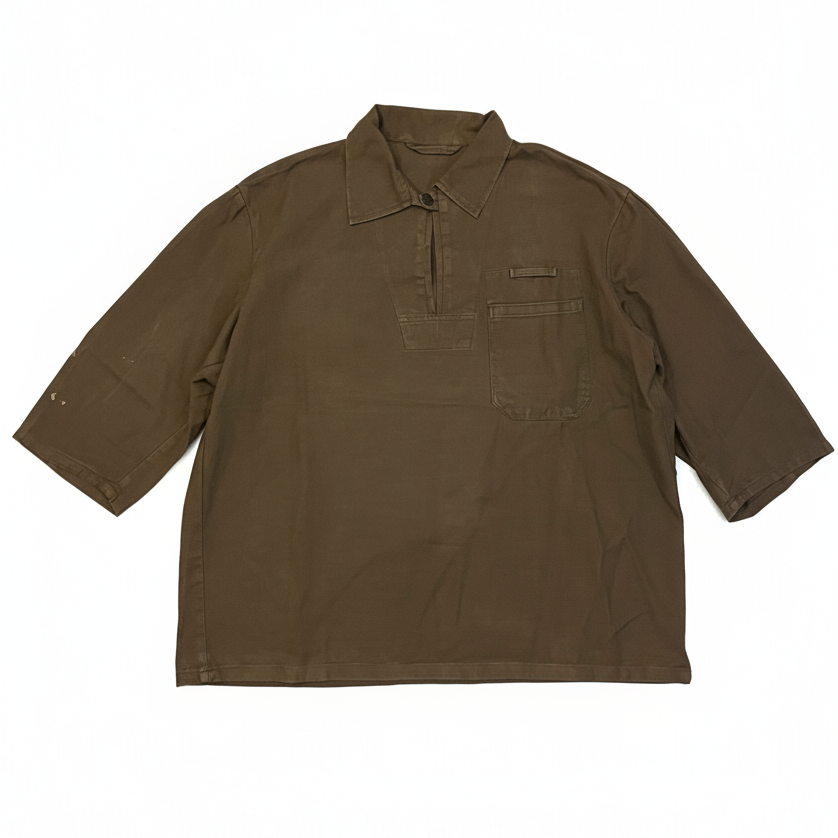 Brown shirt on a white background