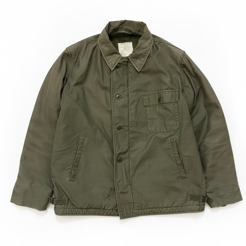 Olive green jacket on a white background