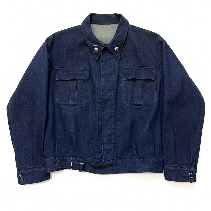 Italian Navy Denim Work Jacket - 1990s
